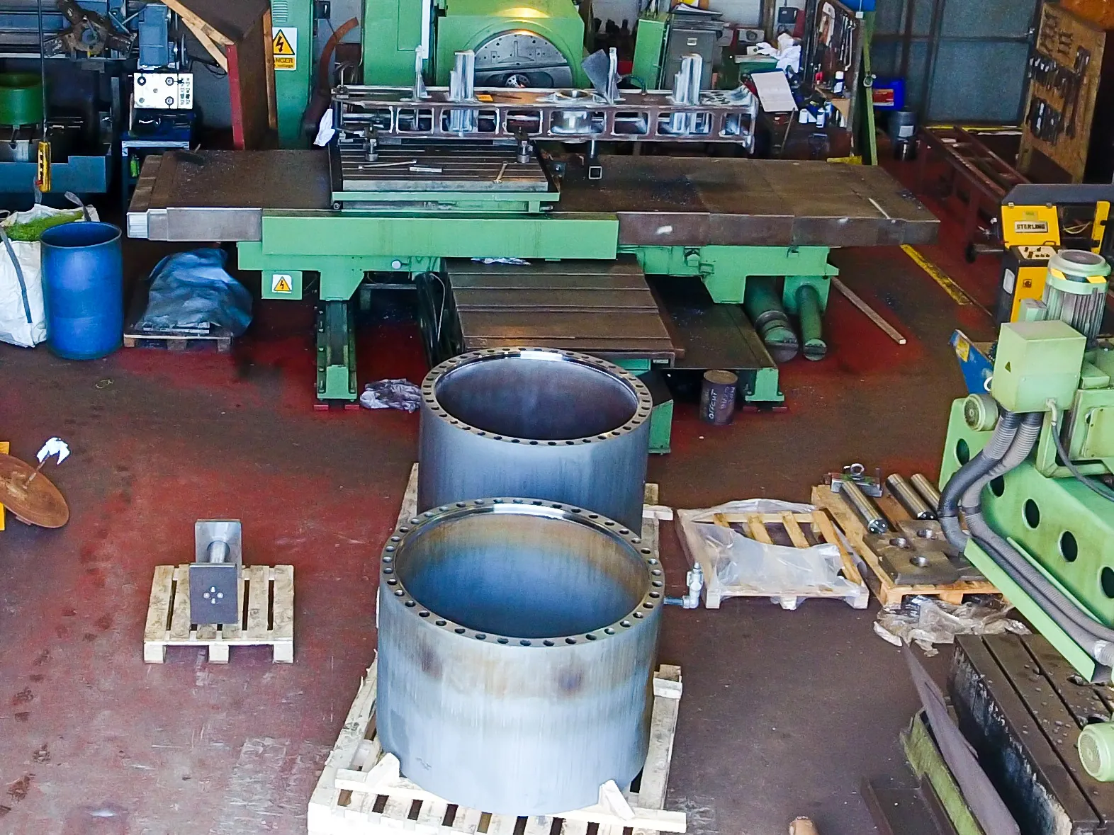 Inside the machine shop